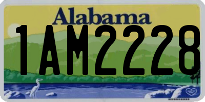 AL license plate 1AM2228