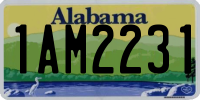 AL license plate 1AM2231