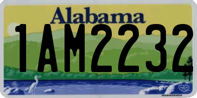 AL license plate 1AM2232