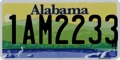 AL license plate 1AM2233