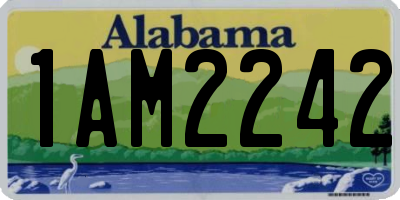 AL license plate 1AM2242