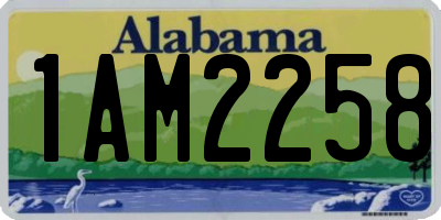 AL license plate 1AM2258