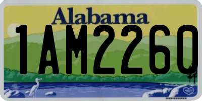 AL license plate 1AM2260