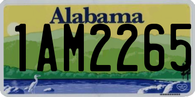 AL license plate 1AM2265