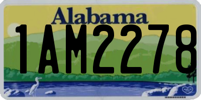 AL license plate 1AM2278