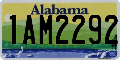 AL license plate 1AM2292