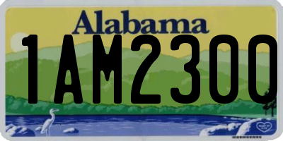 AL license plate 1AM2300