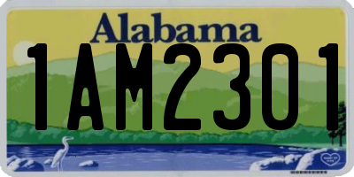 AL license plate 1AM2301