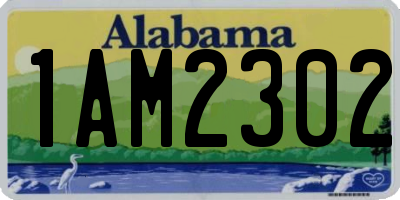 AL license plate 1AM2302