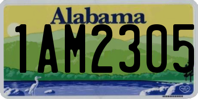 AL license plate 1AM2305