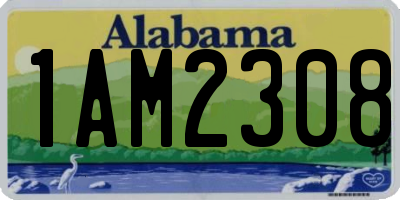 AL license plate 1AM2308