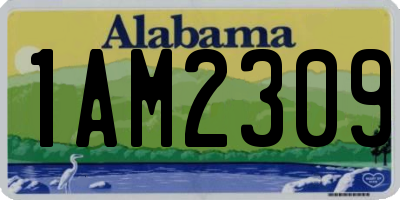 AL license plate 1AM2309