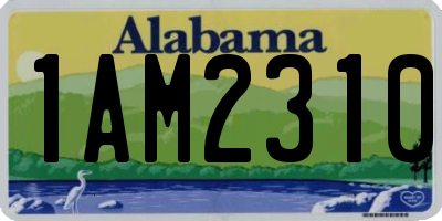 AL license plate 1AM2310