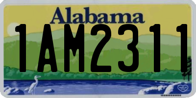 AL license plate 1AM2311