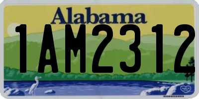 AL license plate 1AM2312