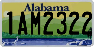 AL license plate 1AM2322