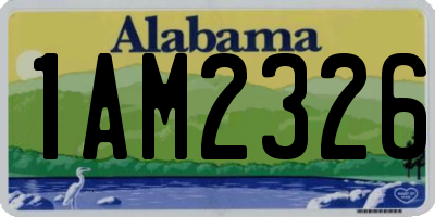 AL license plate 1AM2326