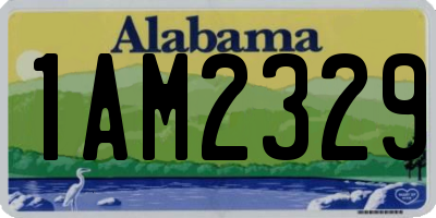 AL license plate 1AM2329