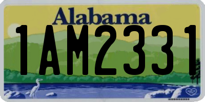 AL license plate 1AM2331