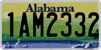 AL license plate 1AM2332