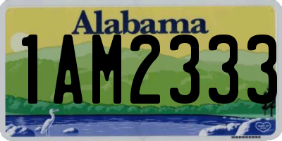 AL license plate 1AM2333