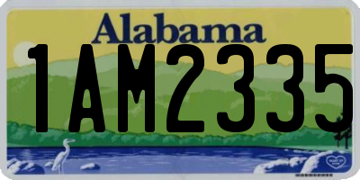 AL license plate 1AM2335