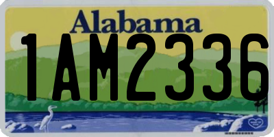 AL license plate 1AM2336
