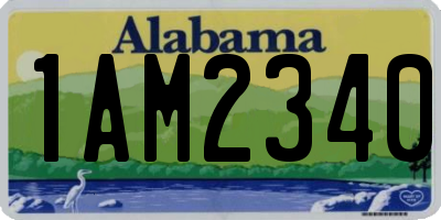 AL license plate 1AM2340