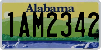 AL license plate 1AM2342