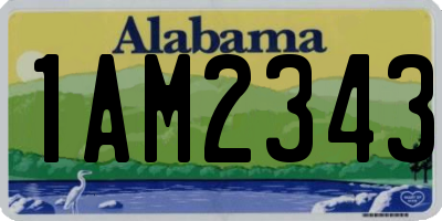 AL license plate 1AM2343