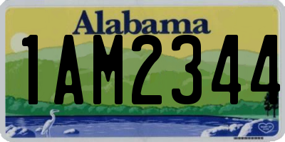 AL license plate 1AM2344