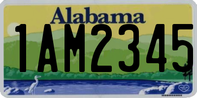 AL license plate 1AM2345