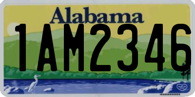 AL license plate 1AM2346