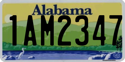 AL license plate 1AM2347