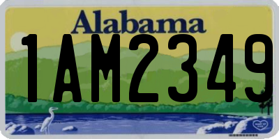 AL license plate 1AM2349