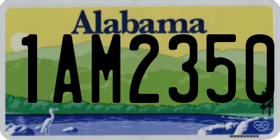 AL license plate 1AM2350