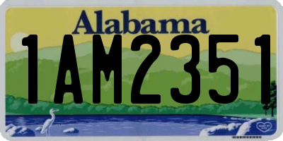 AL license plate 1AM2351