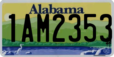 AL license plate 1AM2353