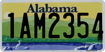 AL license plate 1AM2354