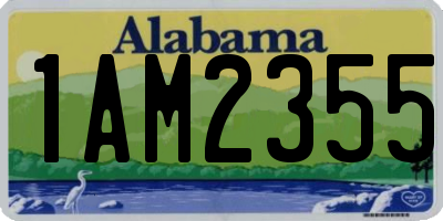 AL license plate 1AM2355