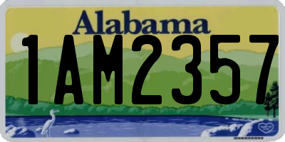 AL license plate 1AM2357