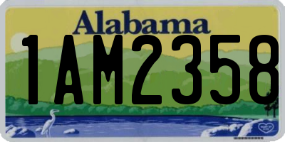 AL license plate 1AM2358