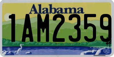 AL license plate 1AM2359