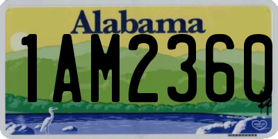 AL license plate 1AM2360