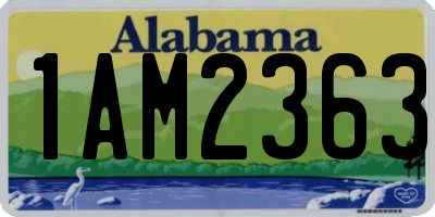 AL license plate 1AM2363