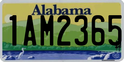 AL license plate 1AM2365