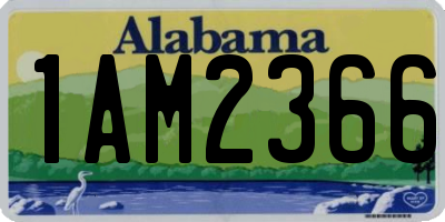 AL license plate 1AM2366