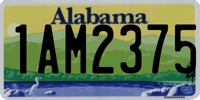 AL license plate 1AM2375