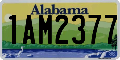 AL license plate 1AM2377