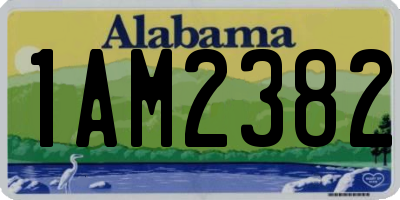 AL license plate 1AM2382